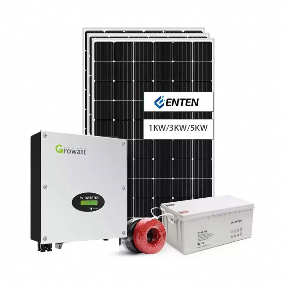 Lithium Battery 3 phase solar panels kit 5kw 10kw 30kw Off Grid Power Hybrid Solar Panels Energy System For Home