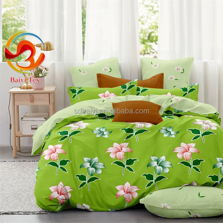 Hot selling soft king size 100% cotton flat bed sheet 4 pieces luxury designer bedding sets for bed