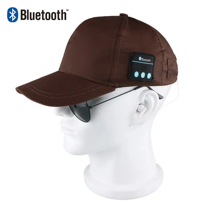 Светодиодная светящаяся шапка с USB-зарядкой музыкальная bluetooth бейсбольная функцией спортивная bluetooth-гарнитурой
