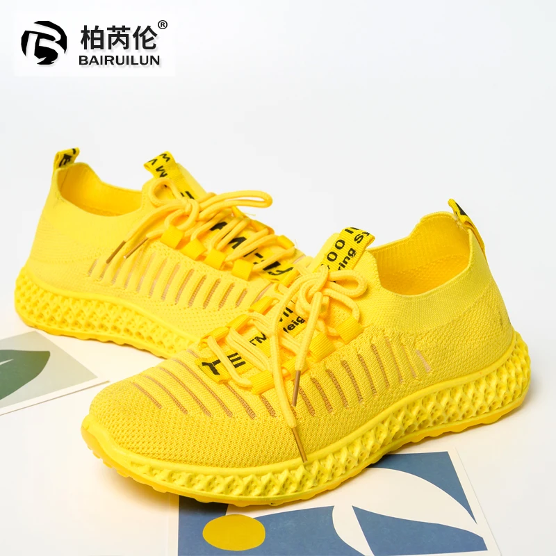 New Flying Woven Shoes Zapatillas deportivas transpirables de punto Zapatillas de marea para mujer