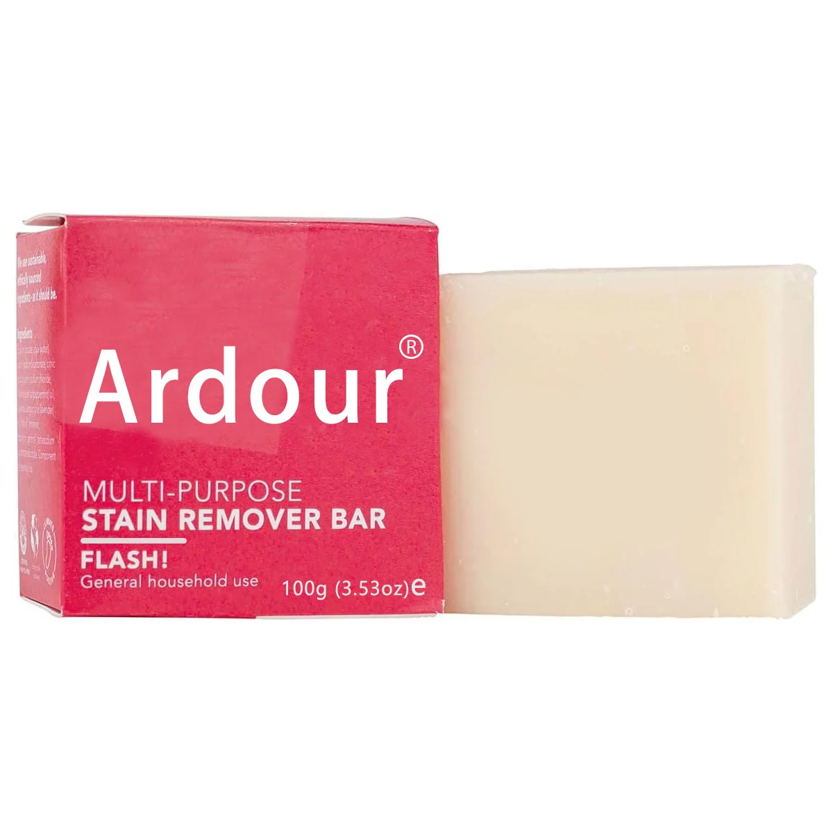 Multi-Purpose Solid Laundry and Stain Remover Bar Plastic Free Vegan Cruelty Free Eco Friendly