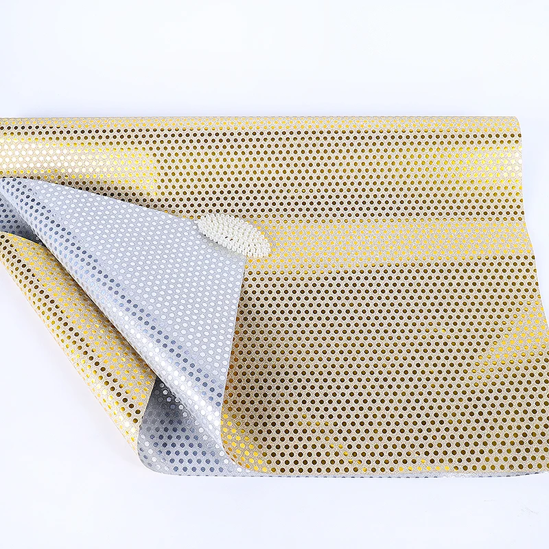 Factory Price dots pattern Sparkle Glitter Plastic Film for gift Wrapping Paper