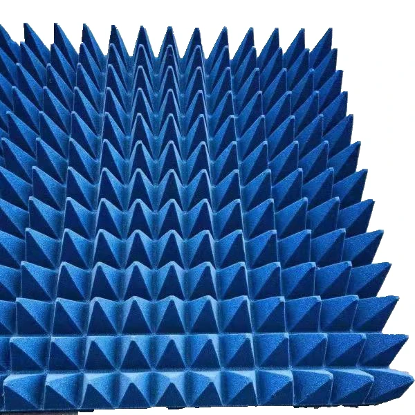 High absorption rate pyramidal soft foam absorber for electromagnetic noise suppression for radar and telecom system