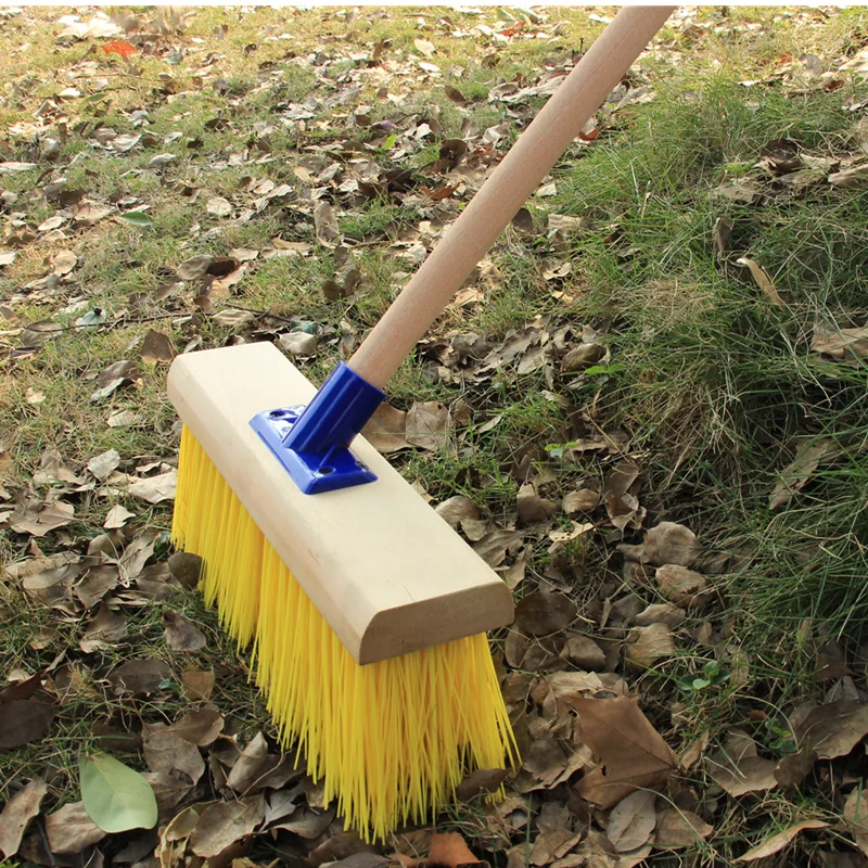 Outdoor Long Handle Heavy Duty Wooden Brush