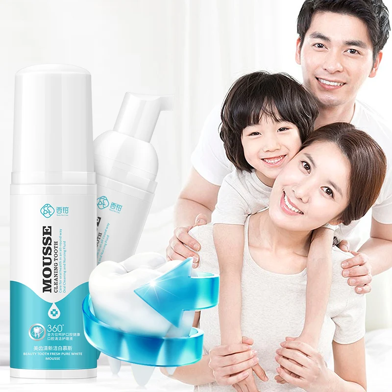 
OEM Brand LOGO Bulk Sale Eco Friendly Home Dental Care Mini Cheap Whitening Cleansing Teeth Mousse Toothpaste for Adults 