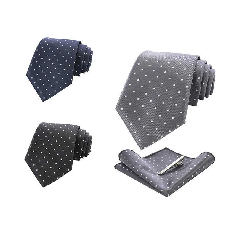 Factory Direct Custom Dots New Style Mens Tie Sets Suppliers Neckties Set