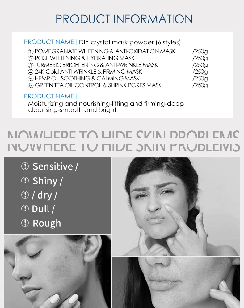 Korean Professional Hydro Rose Quart Face Jelly Mask Powder In Bag Jelly Mask Bikini Jelly Mask