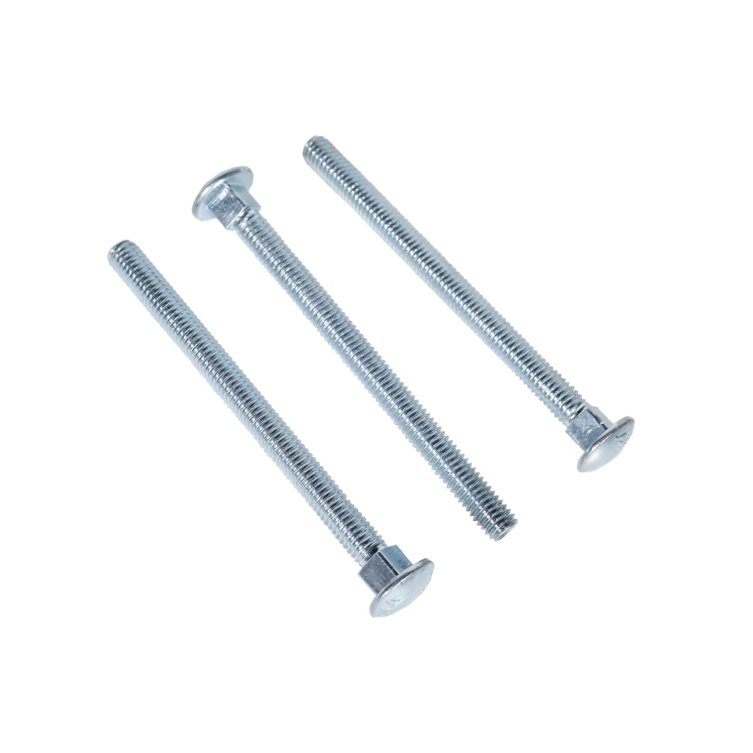 ASME/ANSI B18.5 307A Steel Plain Zinc Plated HDG Black Grade 2/5/8 Round Head Square Neck Carriage Bolts 1/4 x 13 inch