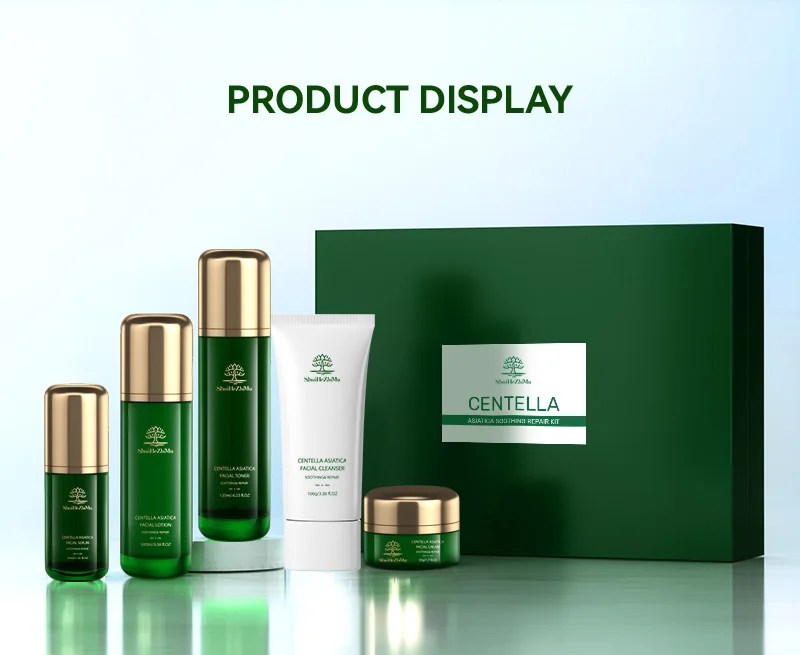 Private Label Acne Skincare Professional Set Centella Asiatica Acne Scar Removal Face Whitening Skin Care Set