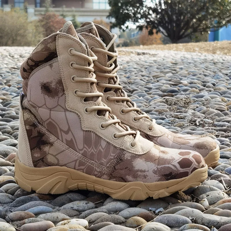 Outdoor Breathable Hiking Snow Tactical Shoes Camouflage Army Combat Boots