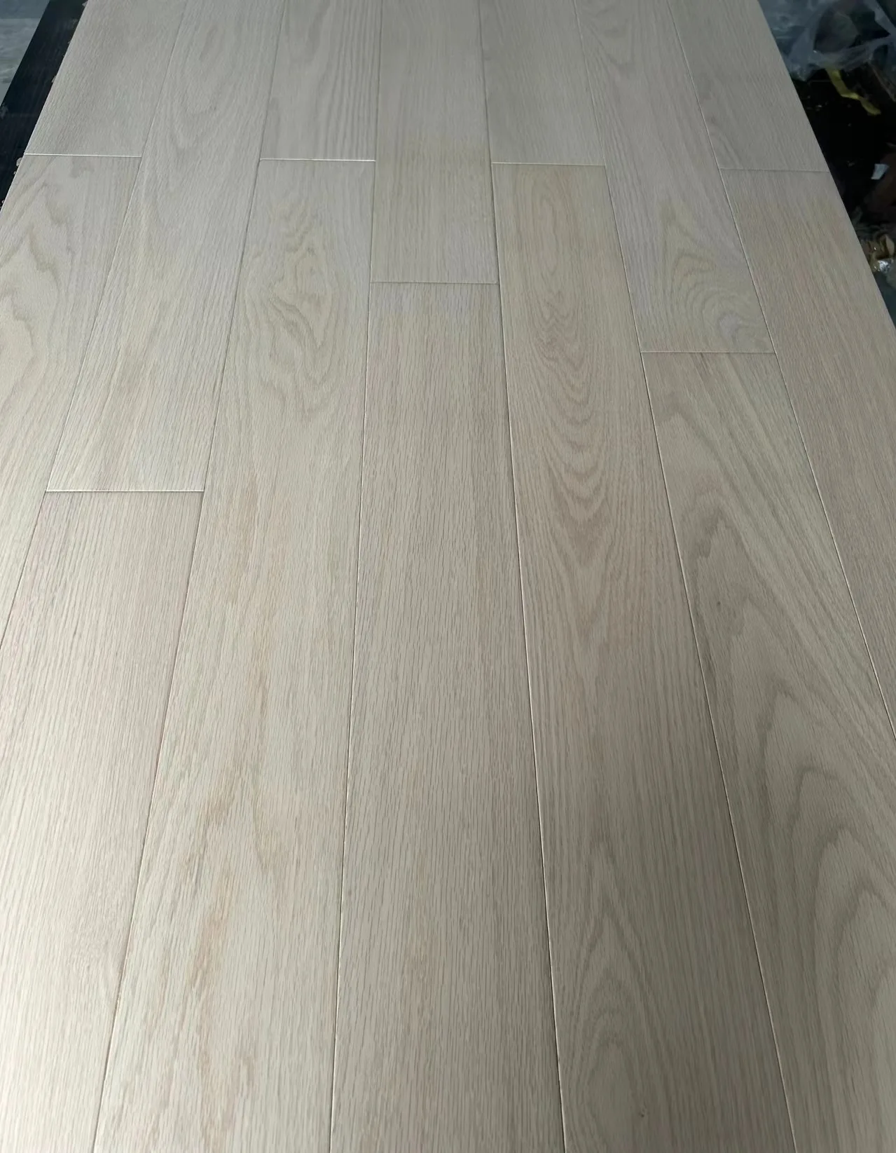 Bleached white oak engineered wood flooring
