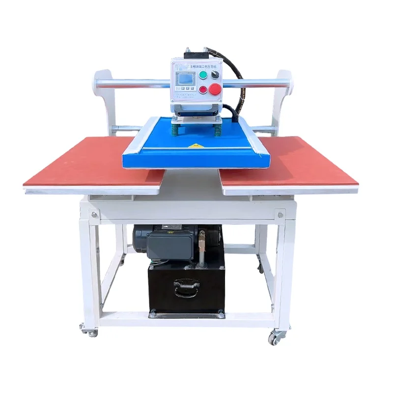 Oil Hydraulic Pressure Double Station Heat Press Machine Electric Garment Provided Screen Printer T Shirt Printer HUWEI 160