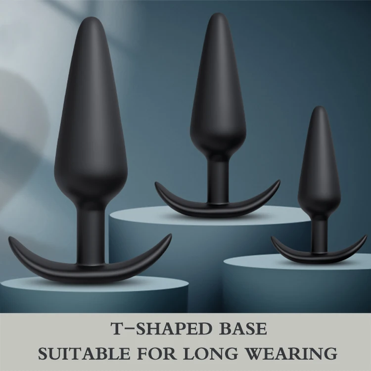 Amazon Hot Sale Product Silicone Training Set Beginners  Users Flared Base Prostate Butt Men Women Sex Toys Anal Plug