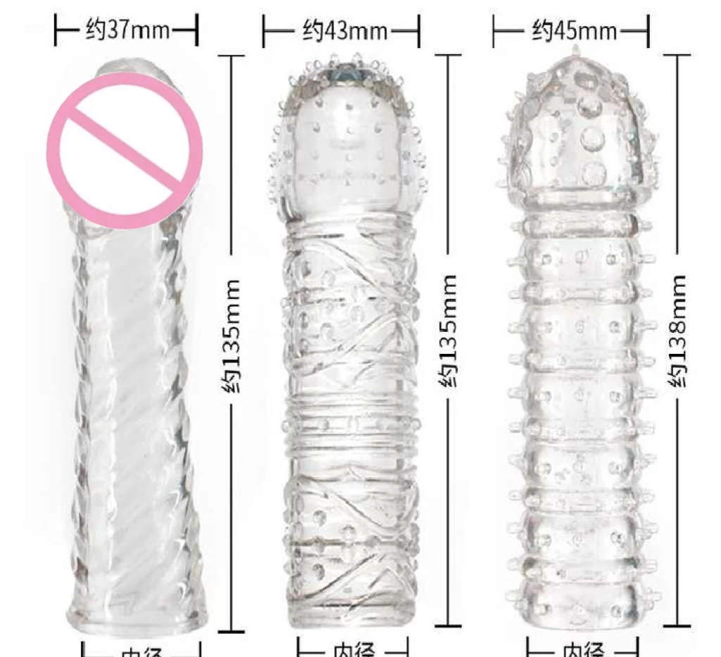 Funny Condom Two-Finger Crystal Wolf Braces Stimulate G-spot Private Parts Stimulating Particle Condom Adult Sex Toys