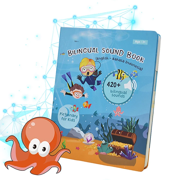 3 + лет, детская интерактивная электронная книга с кнопками на английском языке