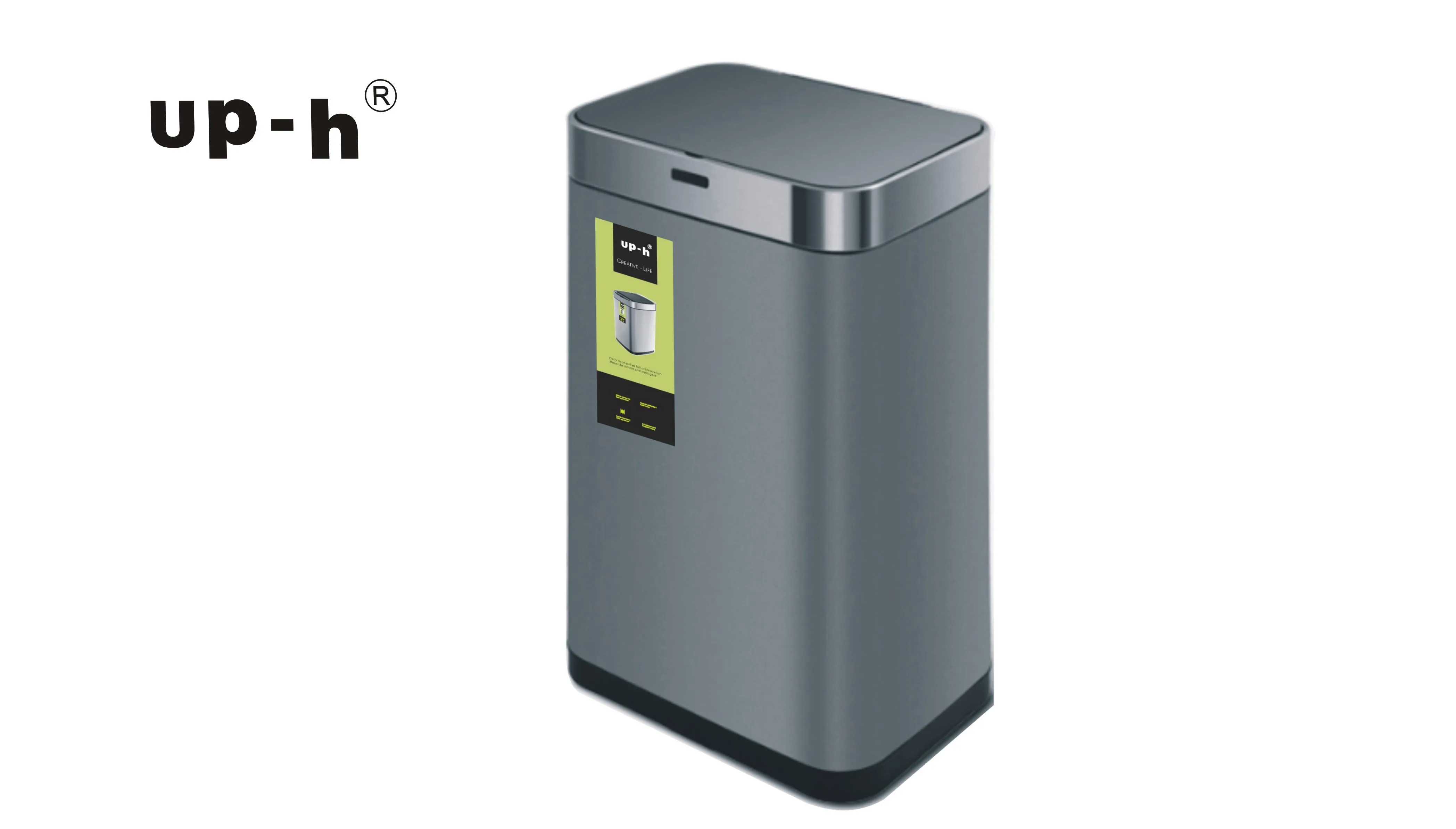 15Gal High Capacity Rectangular Smart Sensor Trash Can Kitchen Bin Sensor Trash Bin