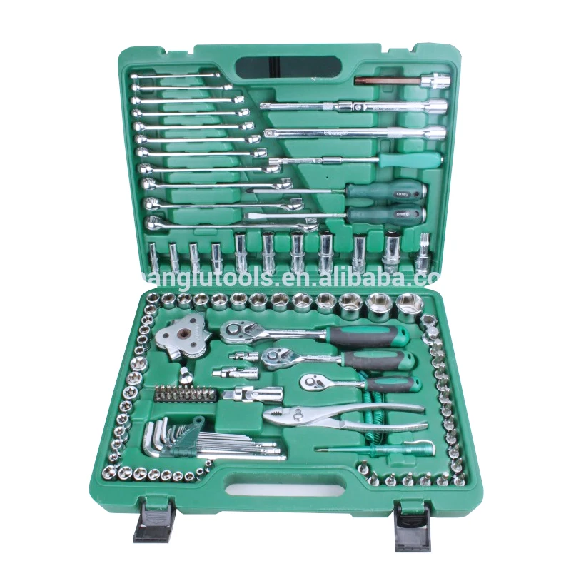 123 штук стальные авто муфты, комбинация инструментов для шлица «звездочка» Набор торцевых гаечных ключей и снаряжение, автомобильные инструменты для ремонта наконечниками отлично ratchet фиксатор торцевой гаечный ключ