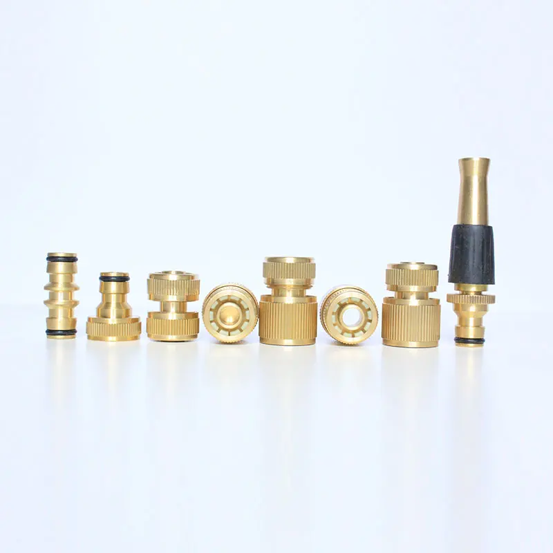 
garden machining watering water spray hose tap brass quick connectors set 