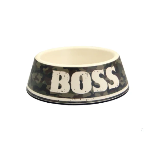 Wholesale Green Eco friendly bamboo fiber pet food bowl for dog with good quality