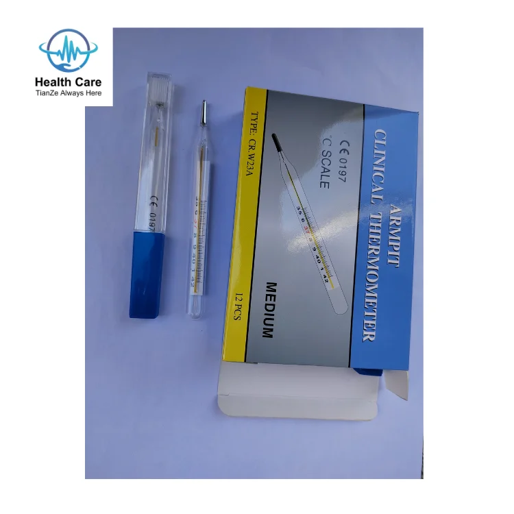 Cheap price mercury thermometer Medium size clinical Oral Armpit thermometers temperature thermometer large size for baby adult