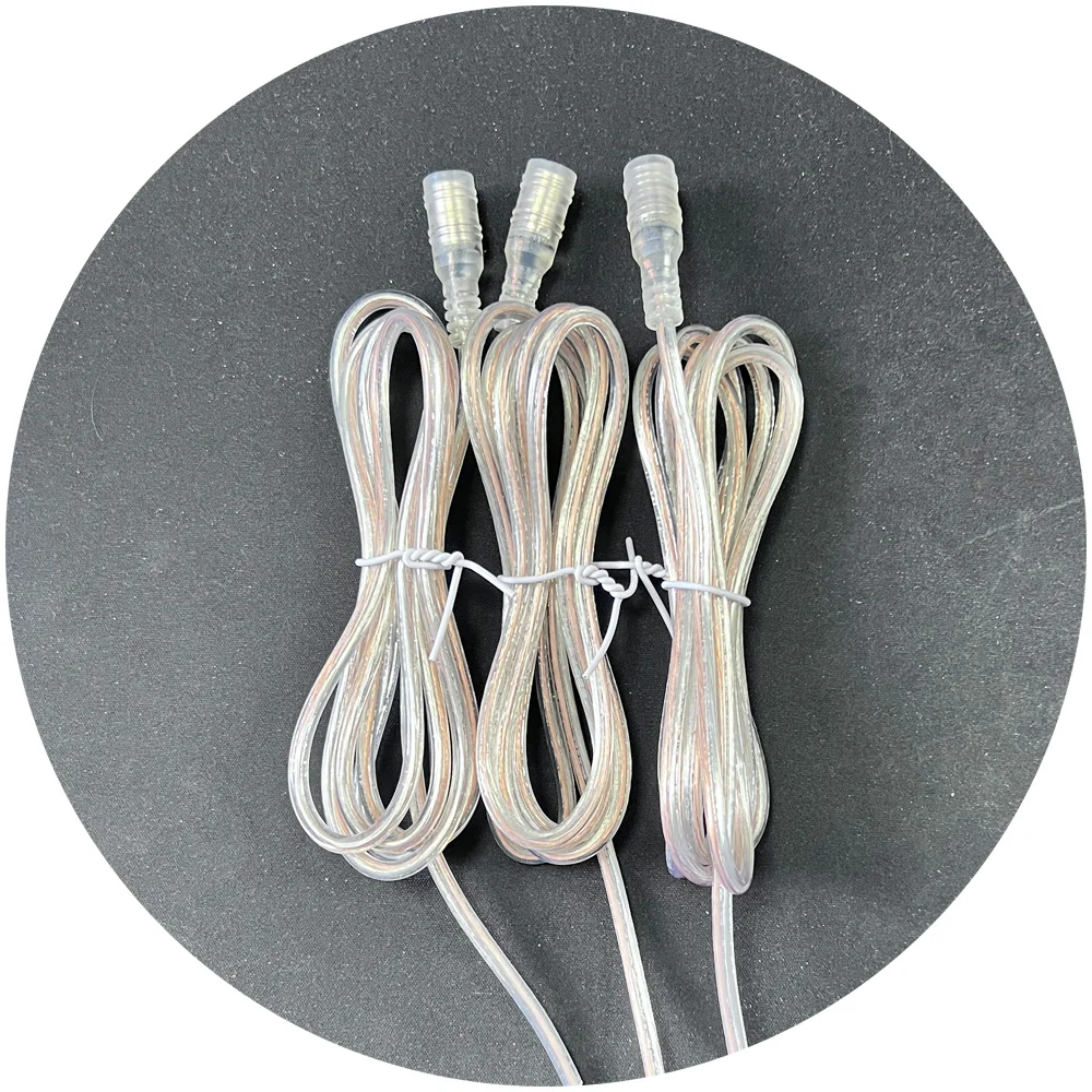 1 5 м 2x0 мм 20AWG женский медный прозрачный DC X2.1 разъем прозрачные провода для неонового светодиода