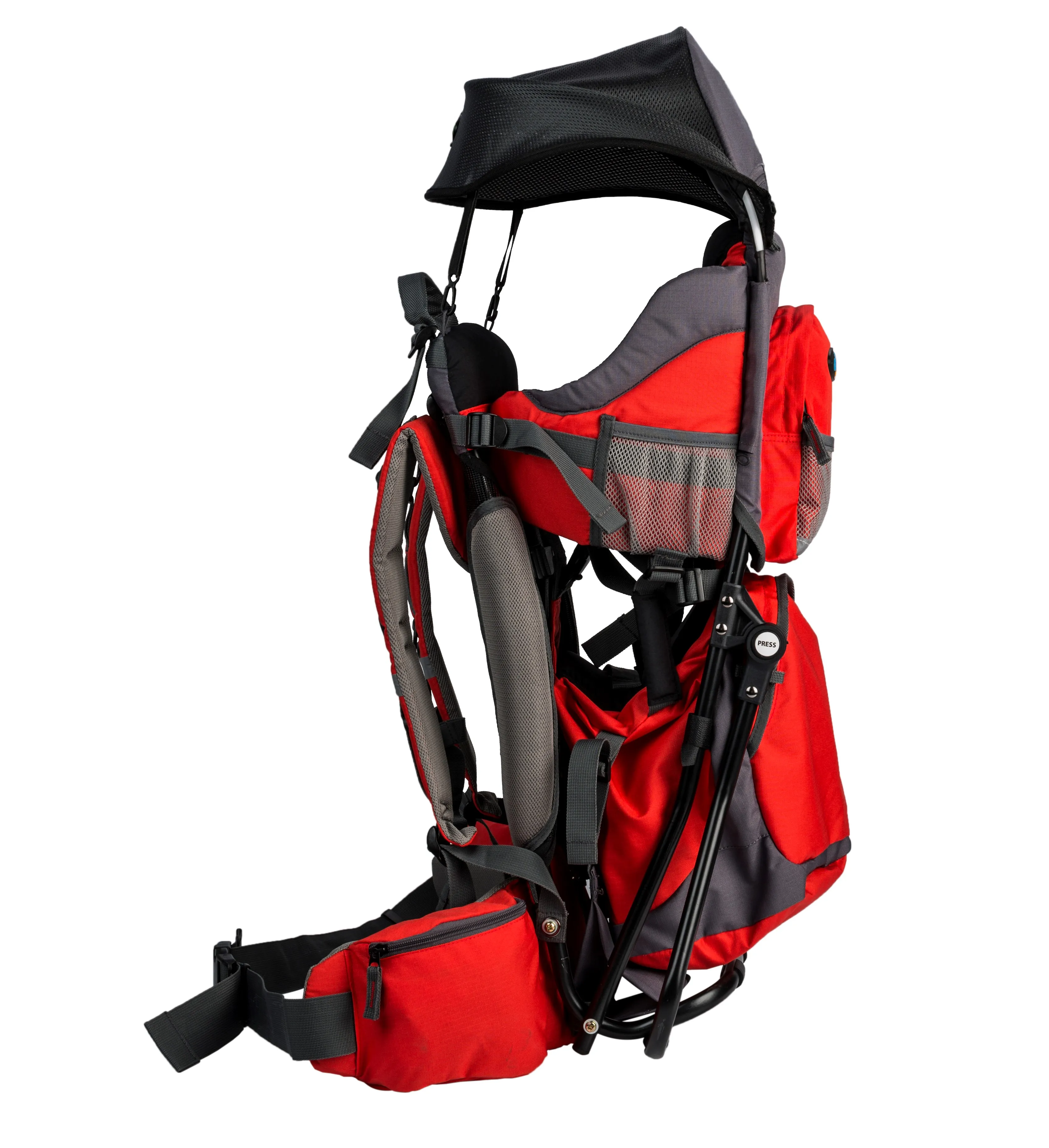 Camping Baby Carrier Backpack Hiking Child Carrier with Stand Frame and Sun Visor