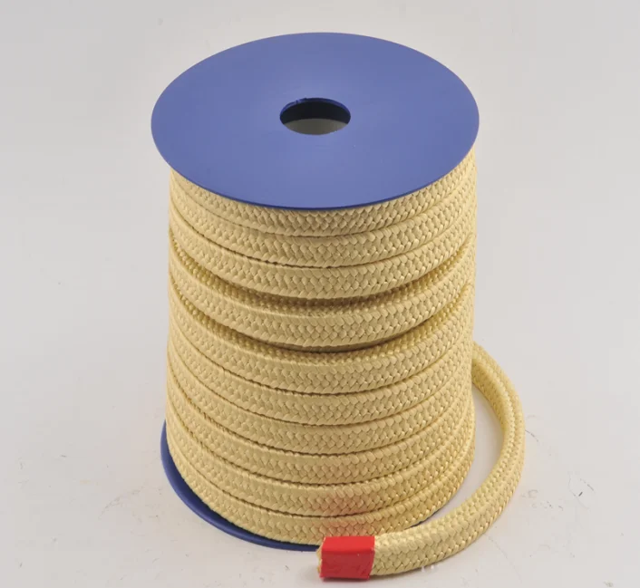 Kevlar  PTFE braided square gland Packing with  aramid in corner