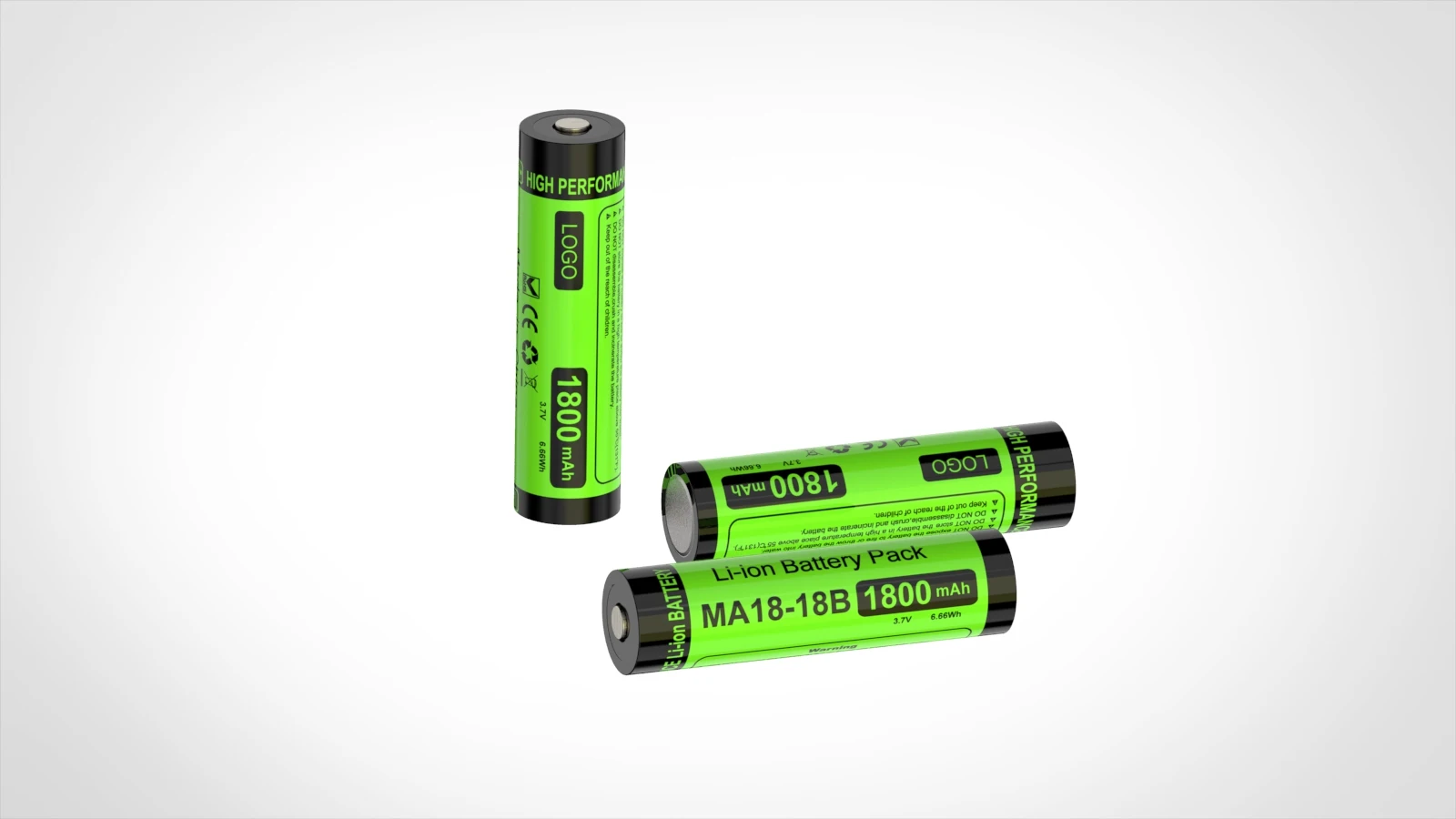 High Capacity USB Rechargeable Battery 3.7V Li-ion Battery AA 1800mAh Li-ion Battery for Torch