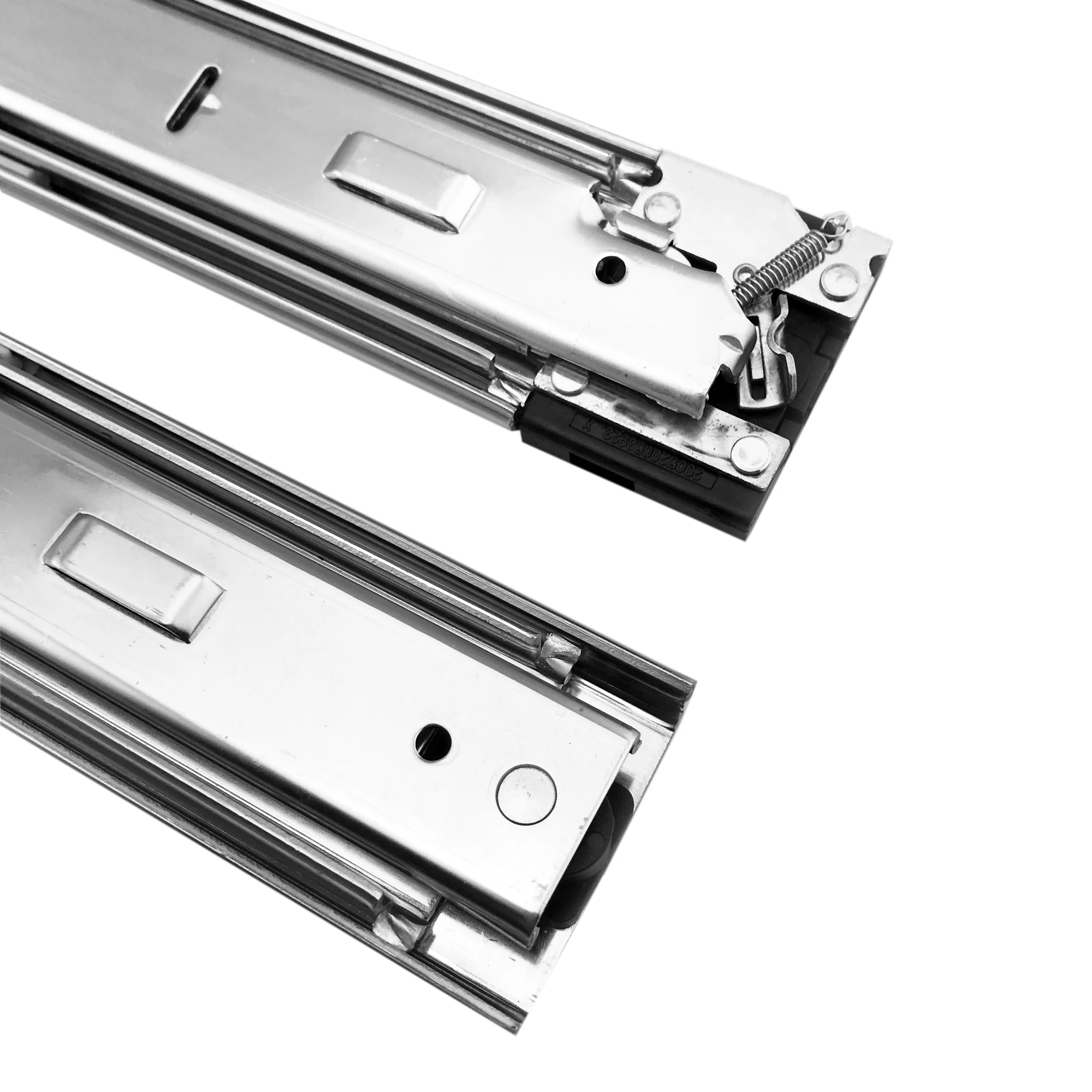 57mm Cabinbet Storage Interlock Mount Telescopic Channel Drawer Runner  Ball Bearing Slide Anti Tilt Drawer Slide Rails