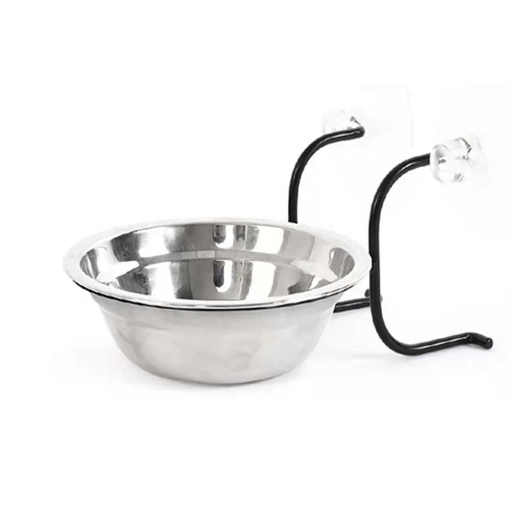 Windows Mounted Cat Food Dish Food Stainless Steel Food and Water Bowl