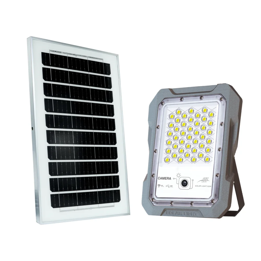 1500W 1200W 800W 500W 300W 200W 100W CCTV Security Camera Outdoor Garden Wall Lamp Solar LED Flood Lights With WIFI