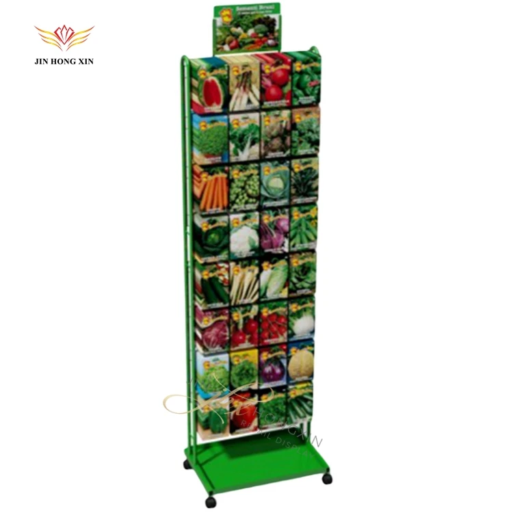 Customized Multifunction modern floor standing retail shelf flower seeds store display shelves