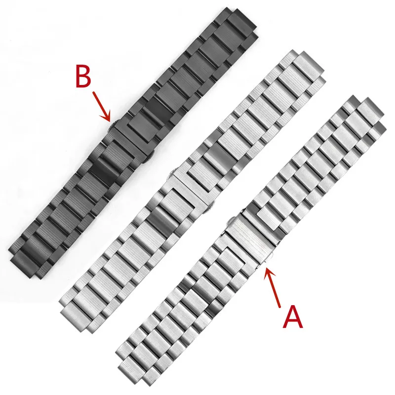 Brushed 22 mm Curve Elbow  Fashion Classic Replacement 304 Stainless Steel Watch Band Strap with Fork Ears for S3 samsung Watch