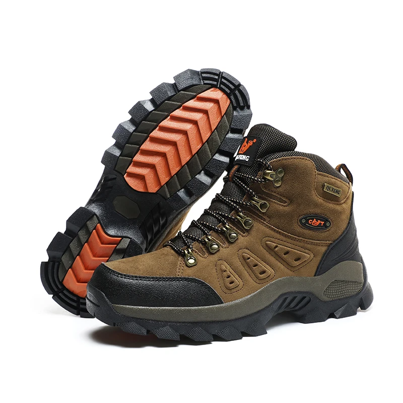 Hiking shoes men Summer Winter Outdoor Warm Fur Non Slip Fashion Women Footwear Boys Outdoor Work Ankle Boot
