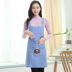 Cute Double Shoulder Strap Oil Proof Kitchen Apron for Cooking and Cleaning Apron Custom Logo