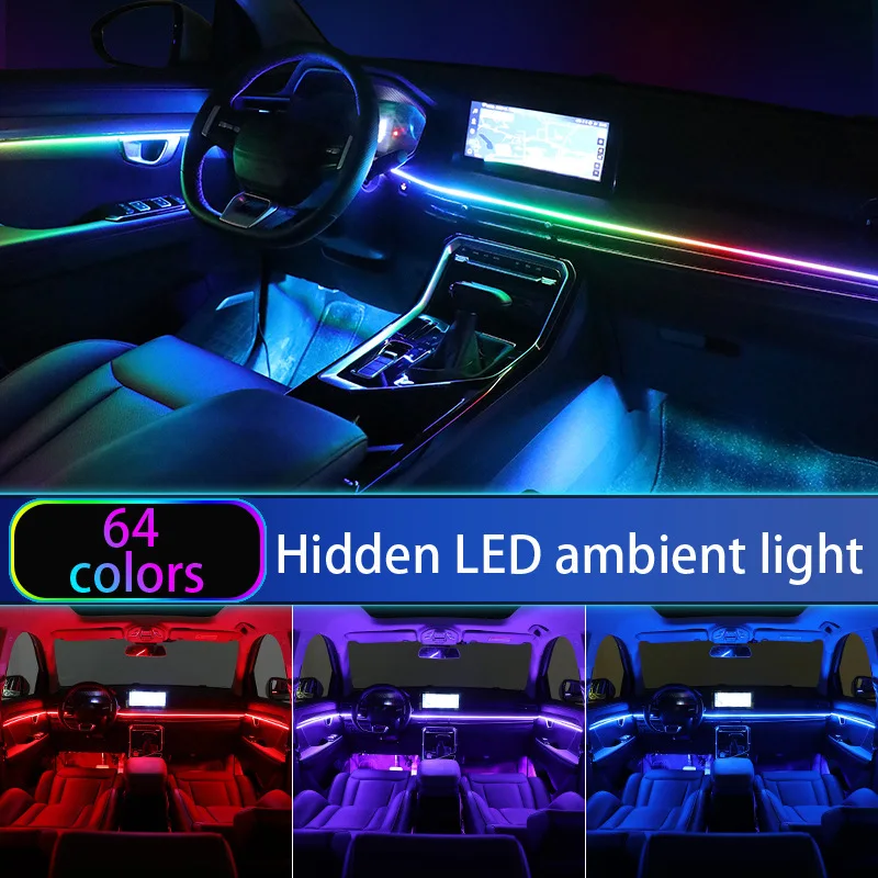 Car Accessories Interior Decorative App Control RGB LED Light Dashboard Car LED Strips Ambient Light