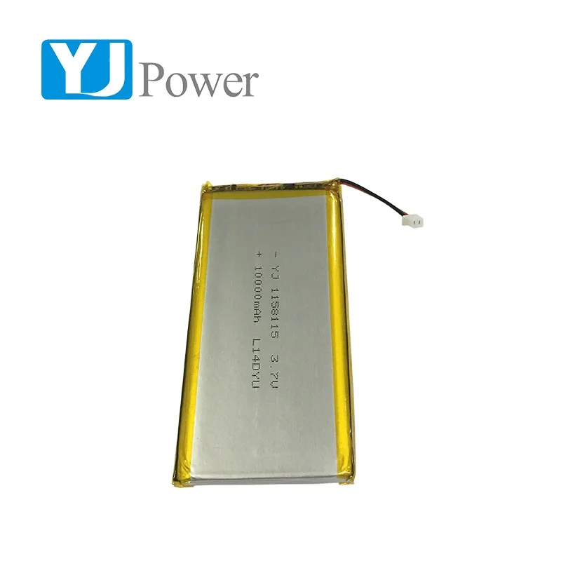Rechargeable 10000mAh lithium battery 1158115 3.7v lithium polymer battery for Wireless equipments