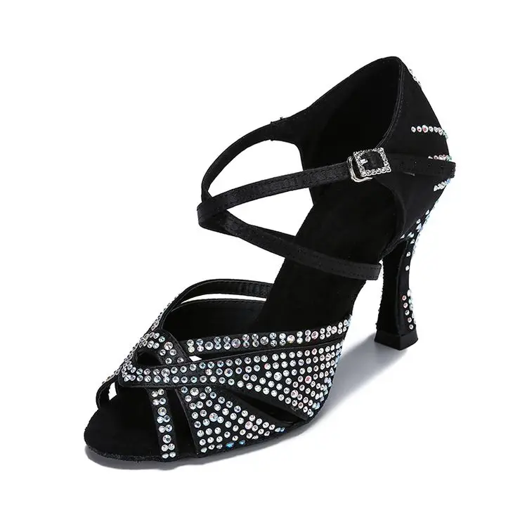 Woman Dancing Shoes Soft Sole Ballroom Tango High Quality Rhinestone Latin With Top Selling