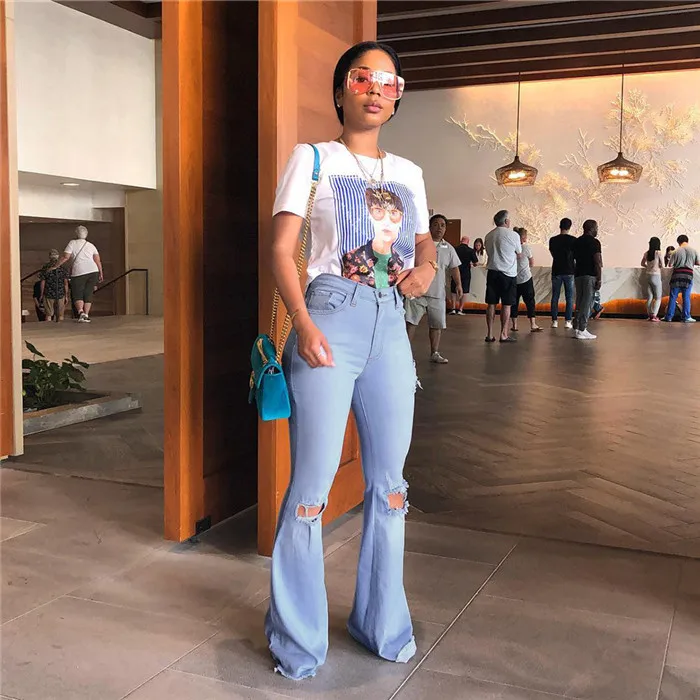 M159-clothing vendor vintage  flare pants bell bottoms ladies white jeans