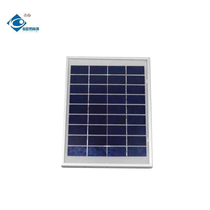 New Innovative ZW-5W-9V Glass Laminated Photovoltaic Solar Panel 5W 9V Portable Solar Battery Charger