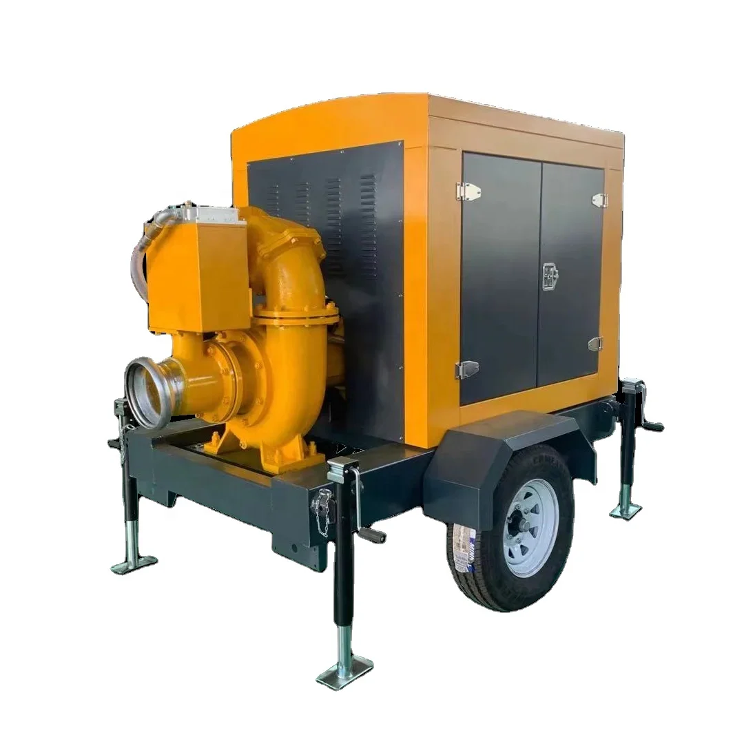 6-inch farmland irrigation and fish farming drainage high head self suction sewage pump