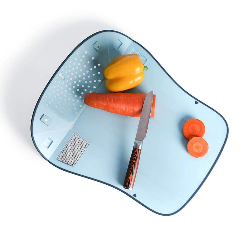 
Premium OEM Customised Manufacturer Wholesale folding Cutting Board multiuse 3 in 1 collapsable plast Camping Chopping board 