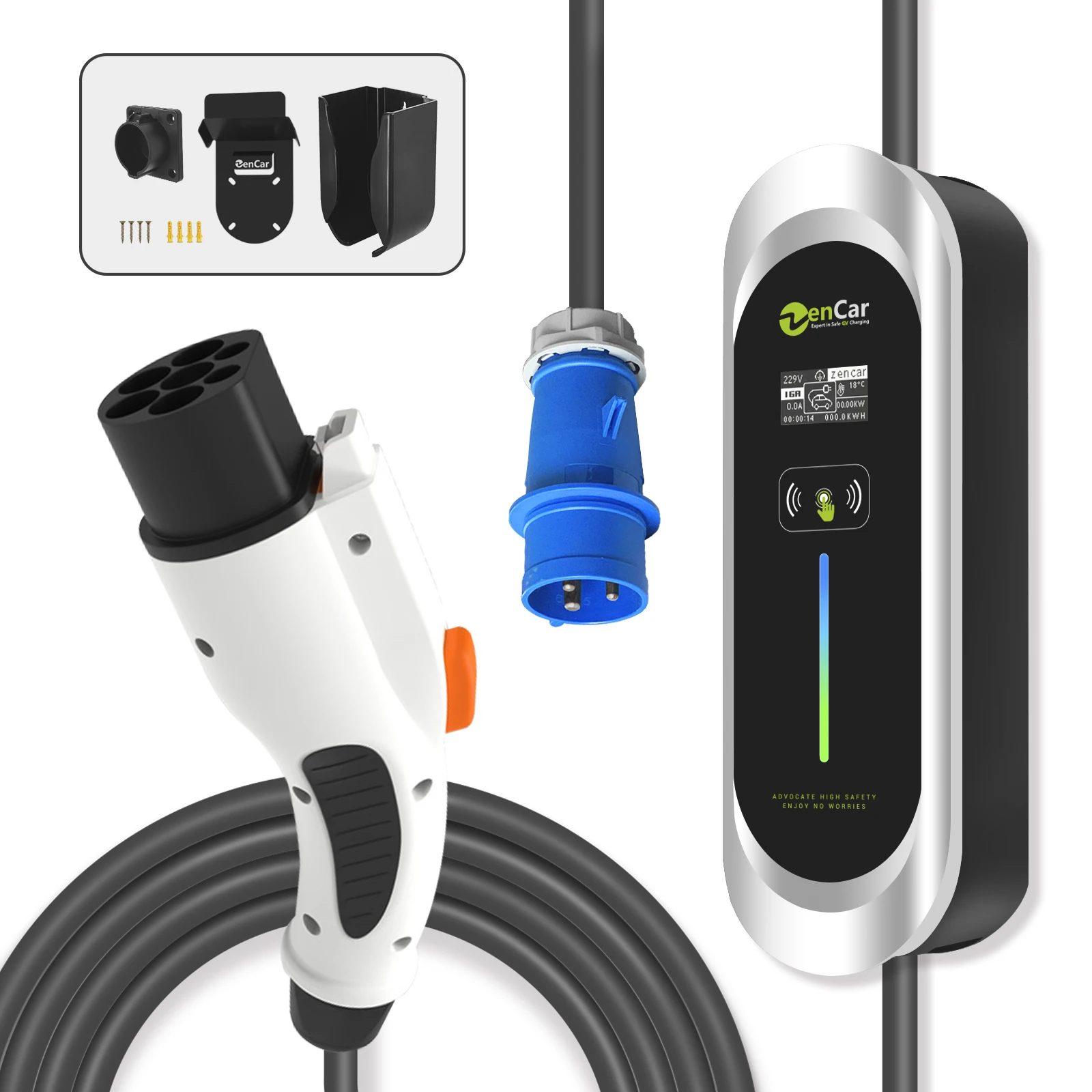 2022 NEW ZENCAR 32A 7KW GBT EV Charger Electric Vehicle Fast Charging Station EVSE Portable EV Charger