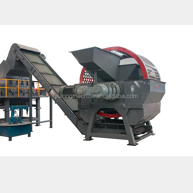 Industrial  OTR Tire Crusher Equipment Used Rubber Tyre Shredding Recycling Machines Double Shaft Waste Tire Shredder