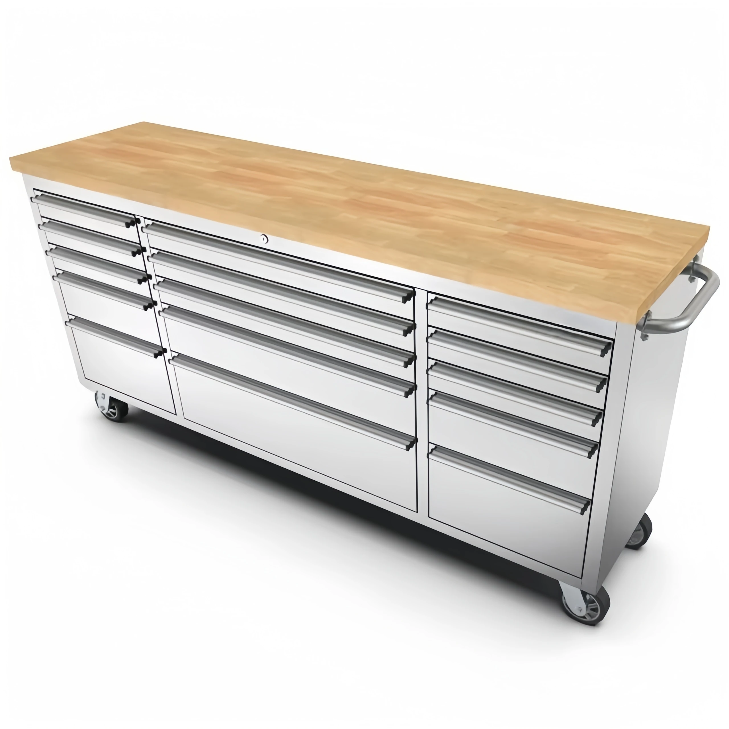 All-one Tech OEM ODM Customized 72-Inch 15-Drawer Stainless Steel Tool Cabinet Heavy Duty for Workshop Store Tools
