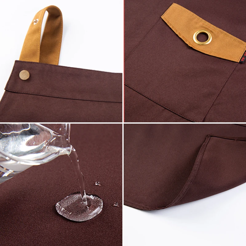 Hotel Uniform for Housekeeping Cleaning Workwear Heat Resistant Apron for Maid Waterproof Gardening Apron Uniform Chef