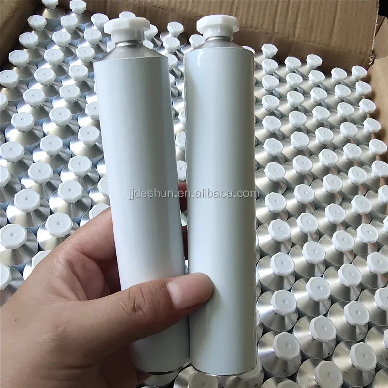 Jiujiang Deshun White Lacquer Blank Aluminium Tubes Pet Foods 4oz 110g 120g Hair Cream Empty Tubes in stock