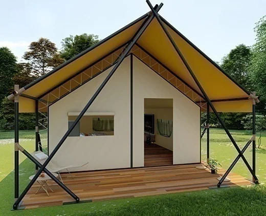 Customized Safari Tent Inflatable Canvas Camp Luxury Glamping Tent High End Outdoor Dome Tent