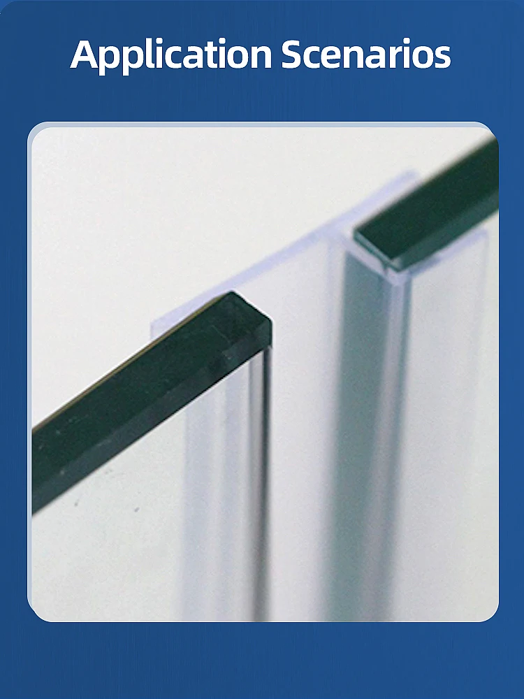 4-15mm Semicircle Wall Waterproof Sliding Glass Door Seal 15mm Shower Screen Seal Rubber Plastic Shower Door Seal Strip
