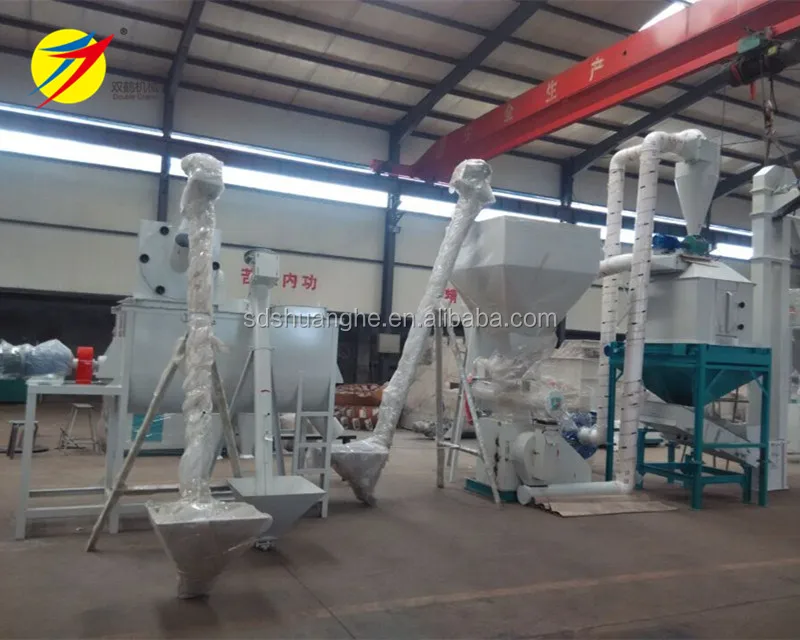 Complete Full Automatic Chicken feed machine price feed mill production line for sale Turkey